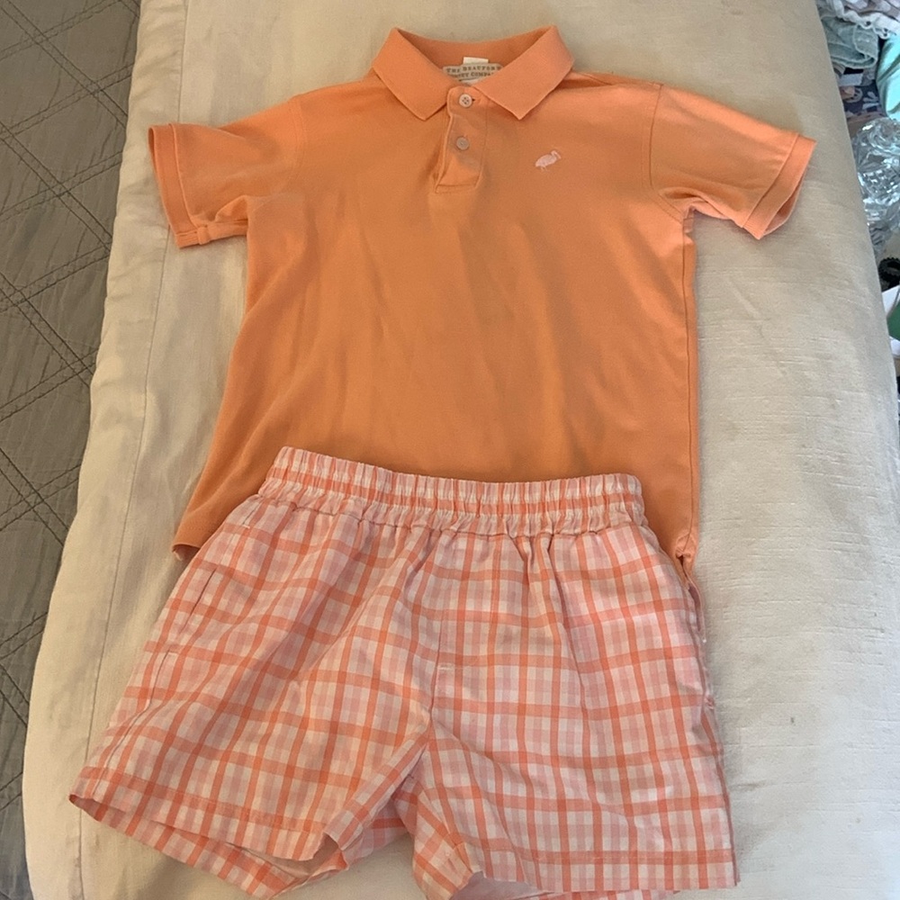Beaufort Bonnet Company Boys Polo and Short Set - size 6 in both